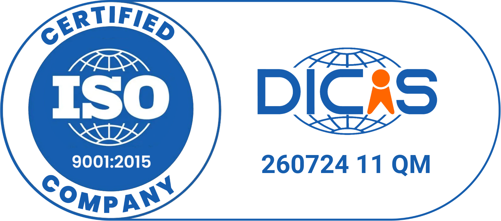 ISO 9001:2015 certified company – DICIS Compliance Profil Badge